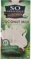 So Delicious Dairy Free Coconut Milk Beverage Unsweetened