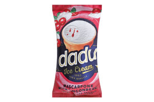 Морозиво DADU з маскар./брусницею у стакан.70г И597(Литва)