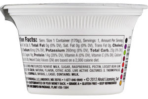 Ahold Greek Yogurt Raspberry Nonfat