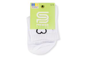 Шкарпетки Premier socks вис спорт вишив біл р16-18