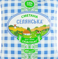 Сметана 10% Селянська м/у 350г
