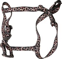 Шлея д/собак з QR паспортом леопард нейлон пластиковий фастекс р.L 25мм A51-85см B61-85см WauDog