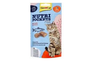 Ласощі д/котів Gim Cat Nutri Pockets 60 г з лососе