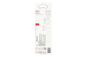 Кабель USB 3в1 1м ХО