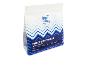 Кава натуральна смажена в зернах для фільтру Мита Колумбія Funt Coffee м/у 250г