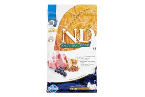 Корм сухий Lamb Spelt Oats&Blueberry Adult Mini N&D Ancestral Grain Farmina м/у 800г