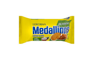 Вафлі солоні зі смаком сметани та зелені Medallions Lekorna м/у 60г