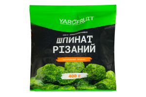 Шпинат швидкозаморожений різаний Yarofruit м/у 400г