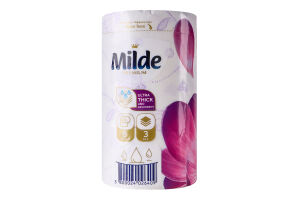 Бумага туалетная 3-х слойная Relax purple Premium Milde 8шт