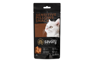 Ласощі д/дорослих котів Snacks Pillows Sensitive 60г д/п Savory