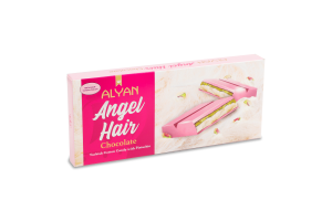 Шоколад розовый с кремом фисташки и турецкой халвой Angel hair Alyan к/у 160г