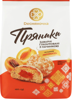 Пряники заварные глазированные с начинкой Со вкусом абрикоса Dесняночка м/у 400г