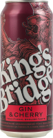 Напій слабоалкогольний 500мл 7% сильногазований Gin&Cherry King's Bridge з/б