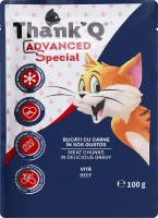 Корм д/котів THANKQ PREMIUM 100г Яловичина И089 (Румунія)