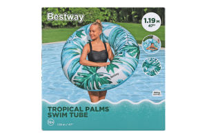 Круг надувной d119см №36237 Тропические пальмы Bestway 1шт