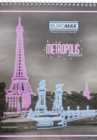 Блокнот н/пруж. Buromax Metropolis А4 48 арк. кл. фіол.