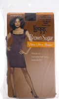 L'eggs Brown Sugar Ultra Ultra Sheer Regular Panty Sandalfoot Off Black Extra Large