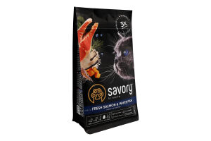 Корм сухий для котів Fresh Salmon&Fish Savory м/у 400г