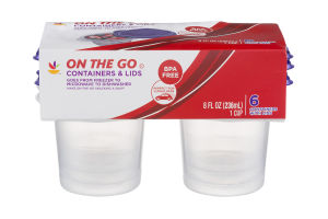 Ahold On The Go Containers & Lids - 6 CT