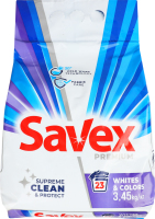 Средство моющее порошкообразное для автоматической стирки Whites&Colors Premium Savex 3.45кг