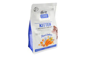 Корм д/кошенят Kitten Gentle Digestion Strong Immunity з лососем сухий 400г Brit Care