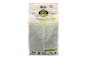Корм д/активних собак з качкою та пшоном сухий 2,5кг Бріт Фреш