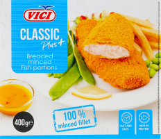 Порції рибні заморожені в паніровці Vici к/у 400г
