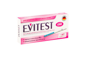 Тест-полоска для определения беременности One Evitest 1шт