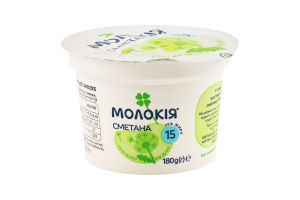 Сметана 15% Молокія ст 180г