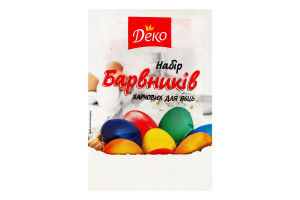 Набор пищевых красителей для пасхальных яиц Деко м/у 5х3г