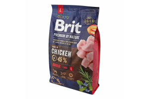 Корм сухий для молодих собак великих порід Chicken Junior Premium by Nature Brit м/у 3кг