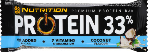 Батончик кокосовый в глазури обогащен витаминами и магнием Protein 33% Go On Nutrition м/у 50г