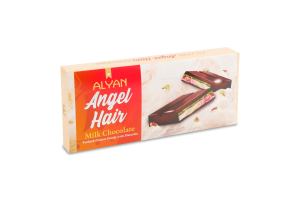 Шоколад молочный с кремом фисташки и турецкой халвой Angel hair Alyan к/у 160г