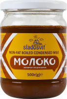 Молоко згущене варене знежирене Sladosvit с/б 500г
