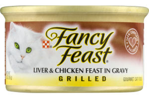 Fancy Feast Liver & Chicken Feast In Gravy Grilled Gourmet Cat Food