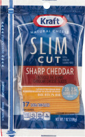 Kraft Cheese Slices Slim Cut Sharp Cheddar - 17 CT