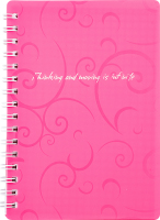 Книжка д/записів Barocco А6 клітинка пластикова обкладинка на пружині 80аркушів Buromax