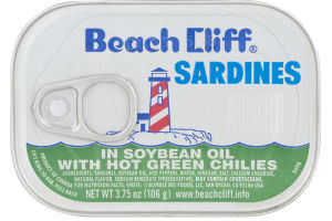 Beach Cliff Sardines in Soybean Oil with Hot Green Chilies