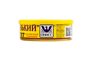 Паштет с грибами стерилизованный Французский Онисс ж/б 240г