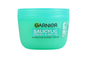 Крем-сорбет для лица для придания свежести и матовости коже увлажняющий с салициловой кислотой Garnier 85г