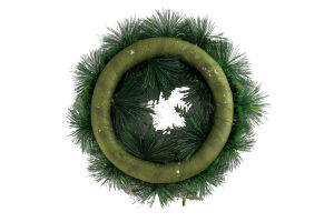 Прикраса декоративна Вінок новорічний з шишкам30см