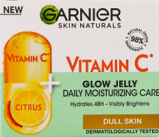 Гель для тусклой кожи лица с эффектом сияния увлажняющий с витамином С Garnier Skin naturals 50мл