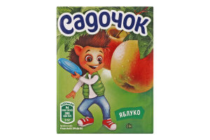 Сік відновлений освітлений стерилізований Яблуко Садочок т/п 200мл