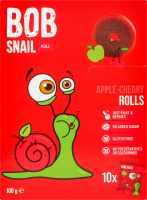 Конфеты фруктовые натуральные Яблоко-вишня Roll Bob Snail к/у 10х10г