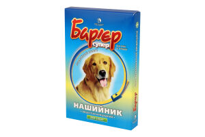 Нашийник д/собак інсектоакарицидний Бар"єр супер синьо-жовтий 65*5см Продукт