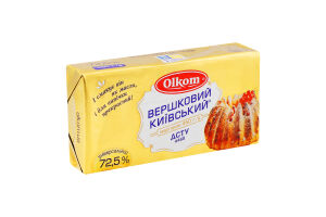 Маргарин 72.5% столовый Сливочный Киевский Olkom м/у 450г
