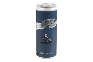 Пиво 0.33л 6% темное нефильтрованное непастеризованное Milk Stout Varvar ж/б