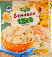 Вареники заморожені з картоплею та грибами Хуторок м/у 800г