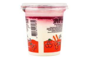 Десерт вершковий з наповнювачем Вишня 6% 300г стакан Milk Visit