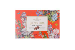 Конфеты шоколадные с начинкой и целыми орехами Golden Nut Millennium к/у 145г